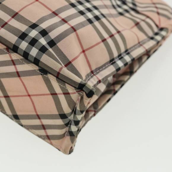 BURBERRY Nova Check Hand Bag Nylon Pink Auth hs1650 - Picture 8 of 16